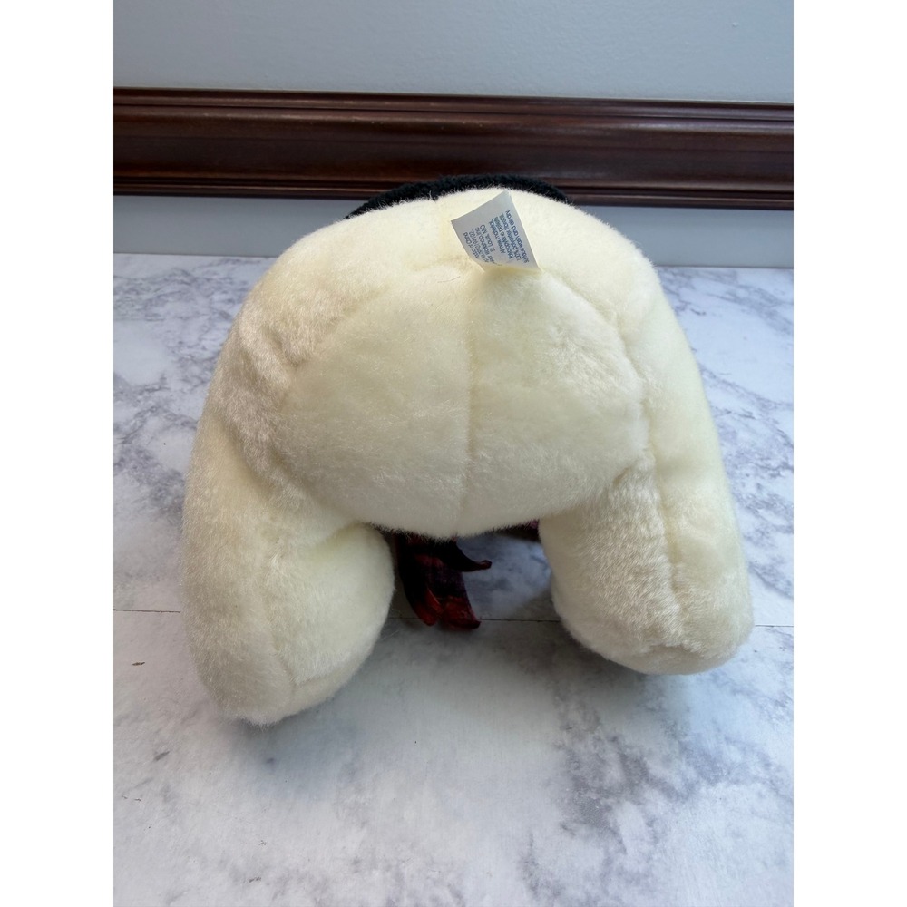 Build a Bear Holiday Pals Snowman Plush Black Top Hat Red Plaid Scarf 8.5 Inch - Picture 12 of 12